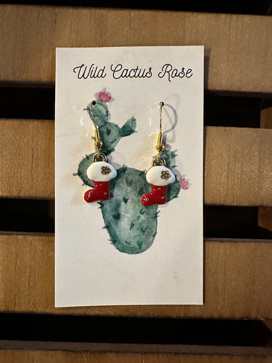 Red Stocking Earrings