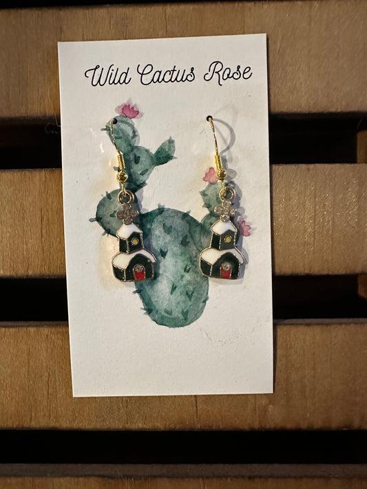 Christmas House Earrings