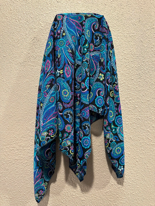 Blue and purple paisley