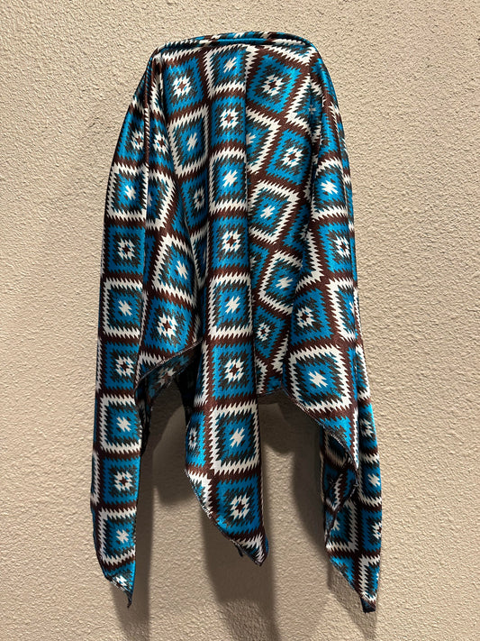 Brown and blue boho aztec